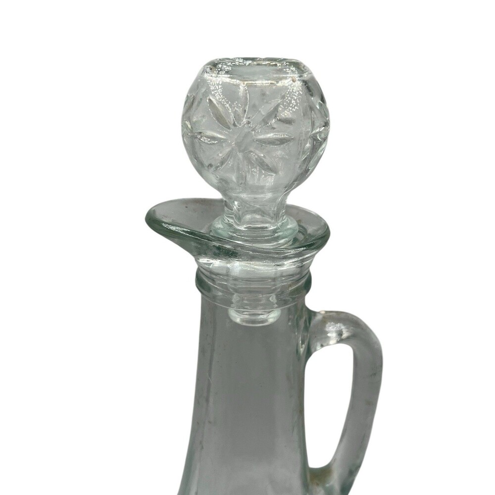 Vintage Indiana Glass Decanter Starburst Diamond Pattern USA 1960s - Picture 4 of 9